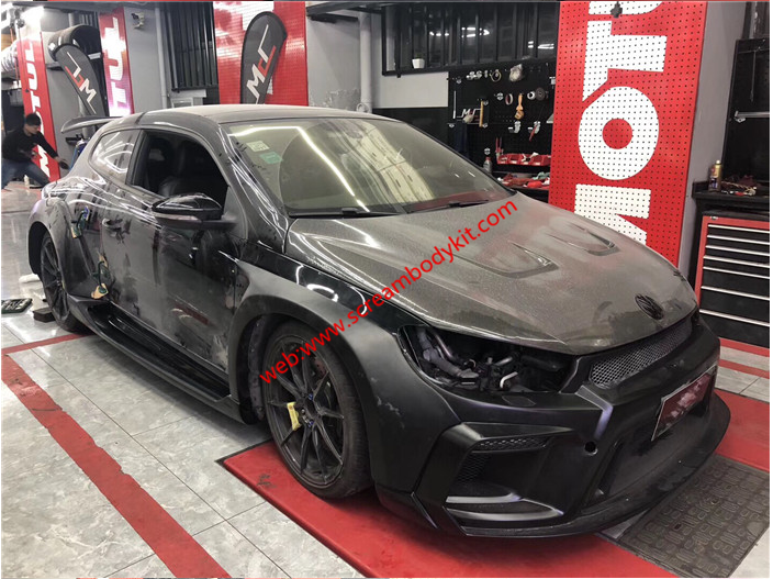 Widebody VW Scirocco R tuned to 430hp by China's Aspec