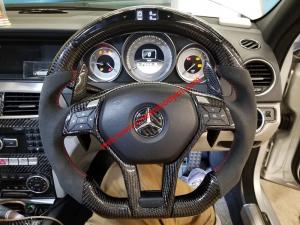 Mercedes-Ben w204 205 w463 SLS C63/E63/E63S/AMG/GLC/GLE/CLS/C/G/E carbon fiber steering wheel or add led