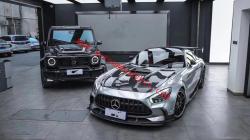 Mercedes Benz GT GTC GTS GTR black wide body kit front bumper rear bumper fenders side skirts spoiler hood wing